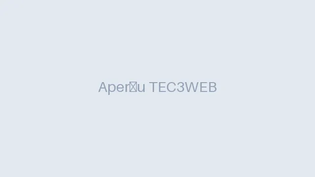 Aperçu du site Internet TEC3WEB